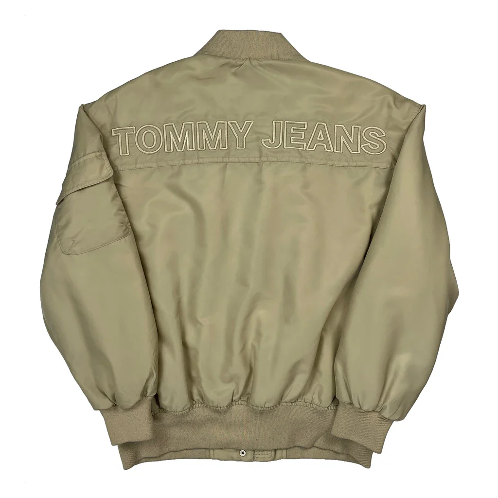 Tommy Jeans Bomber Jacket - XS Beige Polyester - Image 2