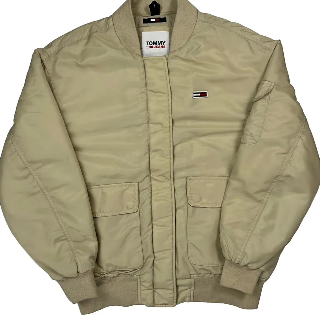 Tommy Jeans Bomber Jacket - XS Beige Polyester - Image 4
