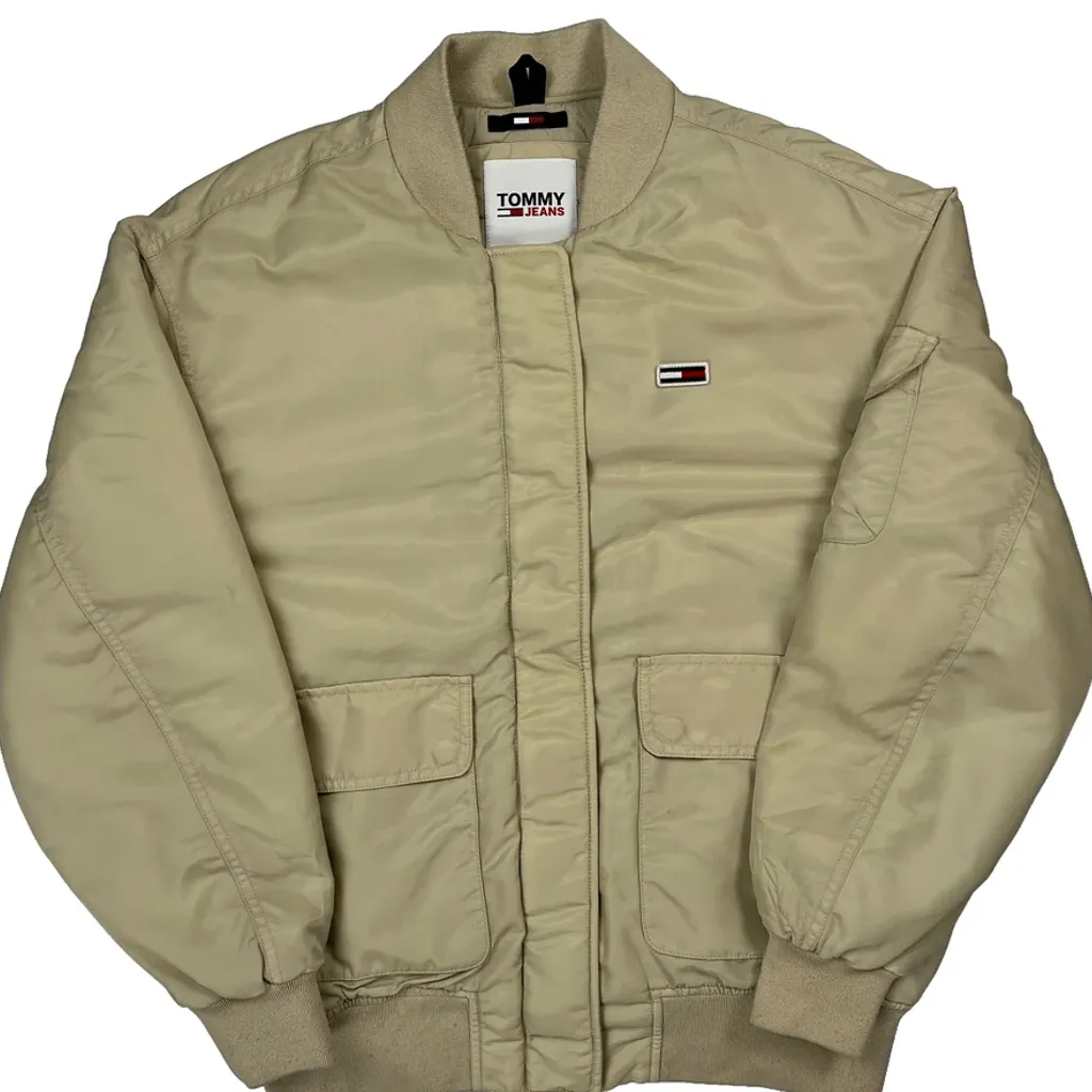 Tommy Jeans Bomber Jacket - XS Beige Polyester - Image 5