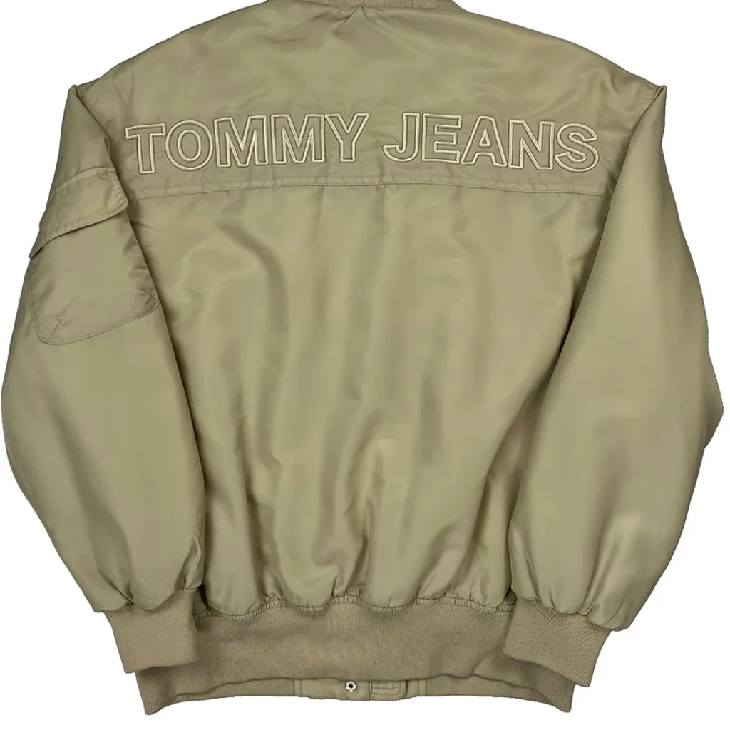 Tommy Jeans Bomber Jacket - XS Beige Polyester - Image 6