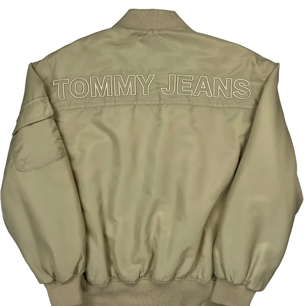 Tommy Jeans Bomber Jacket - XS Beige Polyester - Image 7