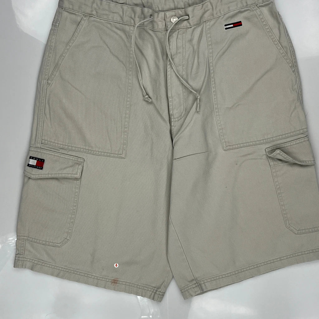 Tommy Jeans Fatigue Cargo Shorts - 35W 9L Grey Cotton - Image 3