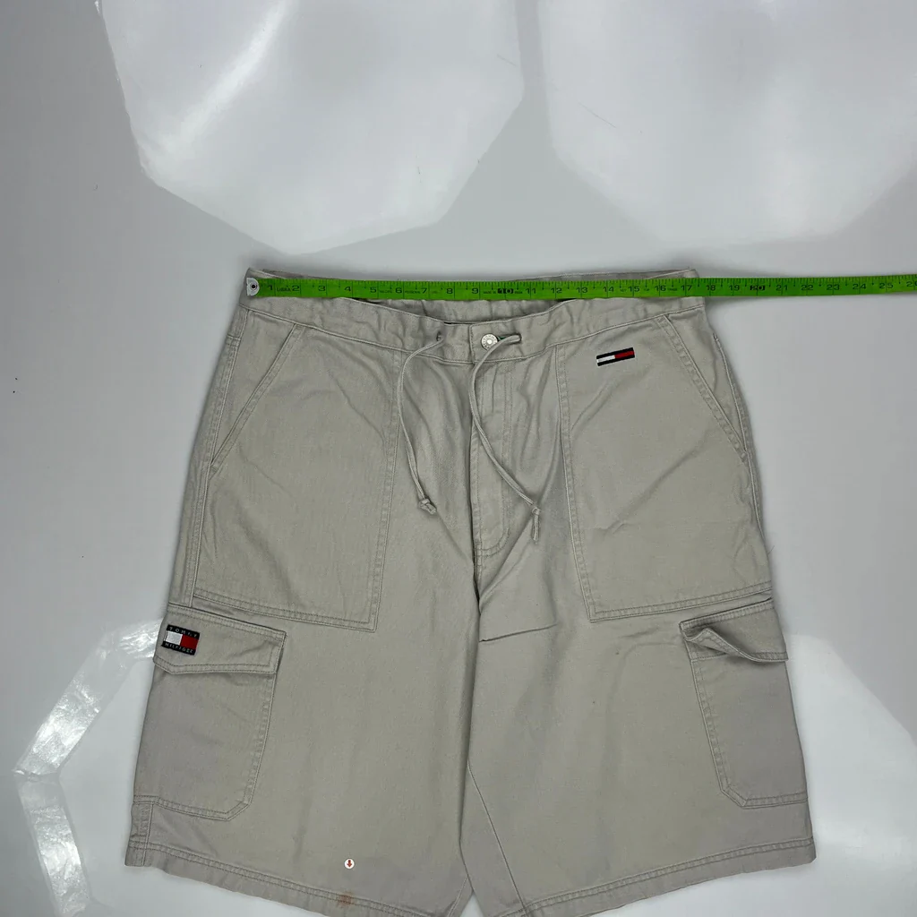 Tommy Jeans Fatigue Cargo Shorts - 35W 9L Grey Cotton - Image 4