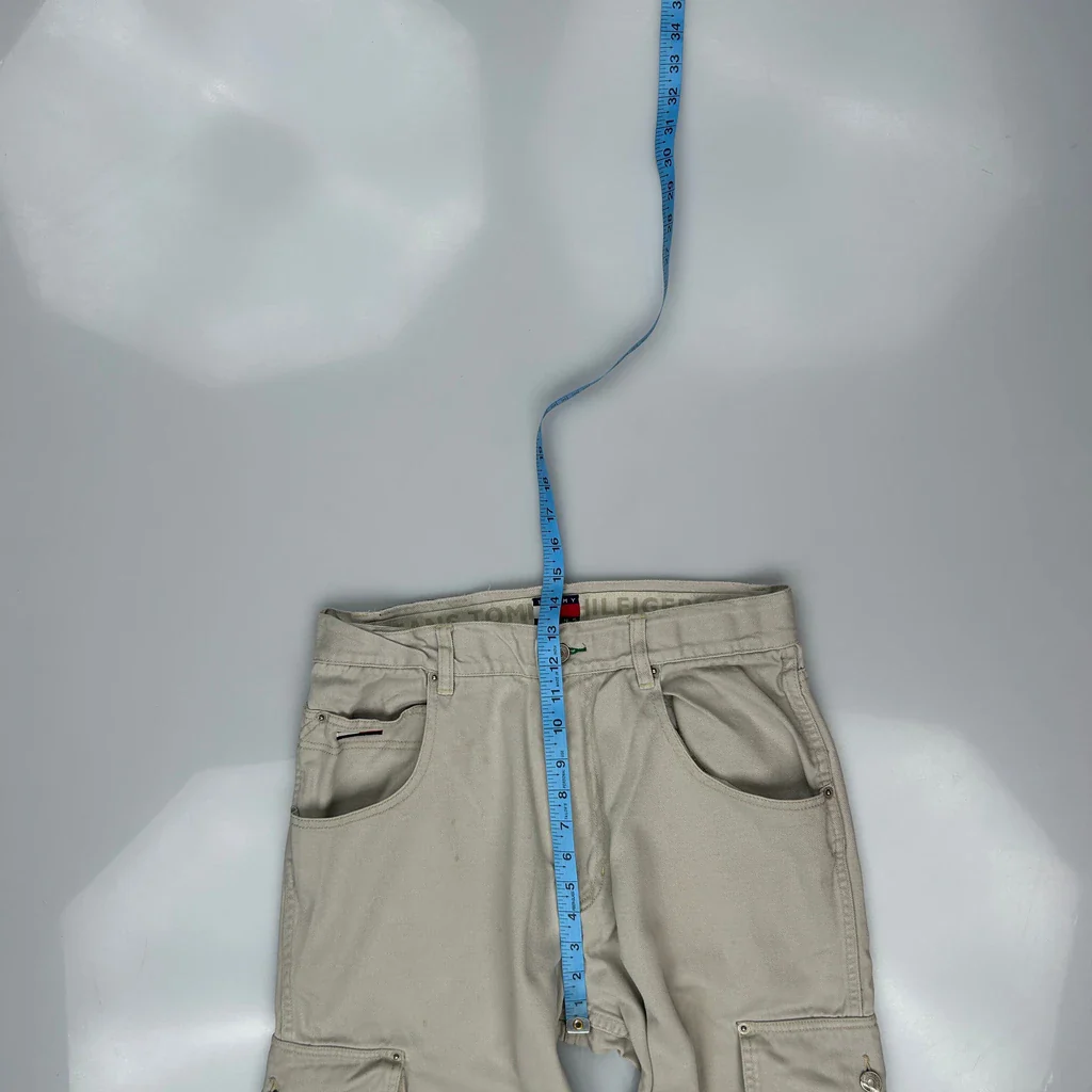 Tommy Jeans Cargo Trousers - 31W 31L Beige Cotton - Image 4