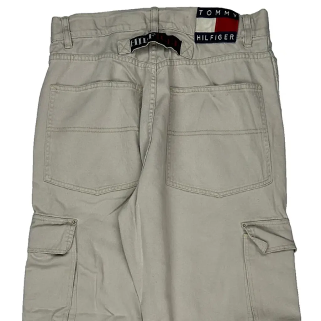Tommy Jeans Cargo Trousers - 31W 31L Beige Cotton - Image 7