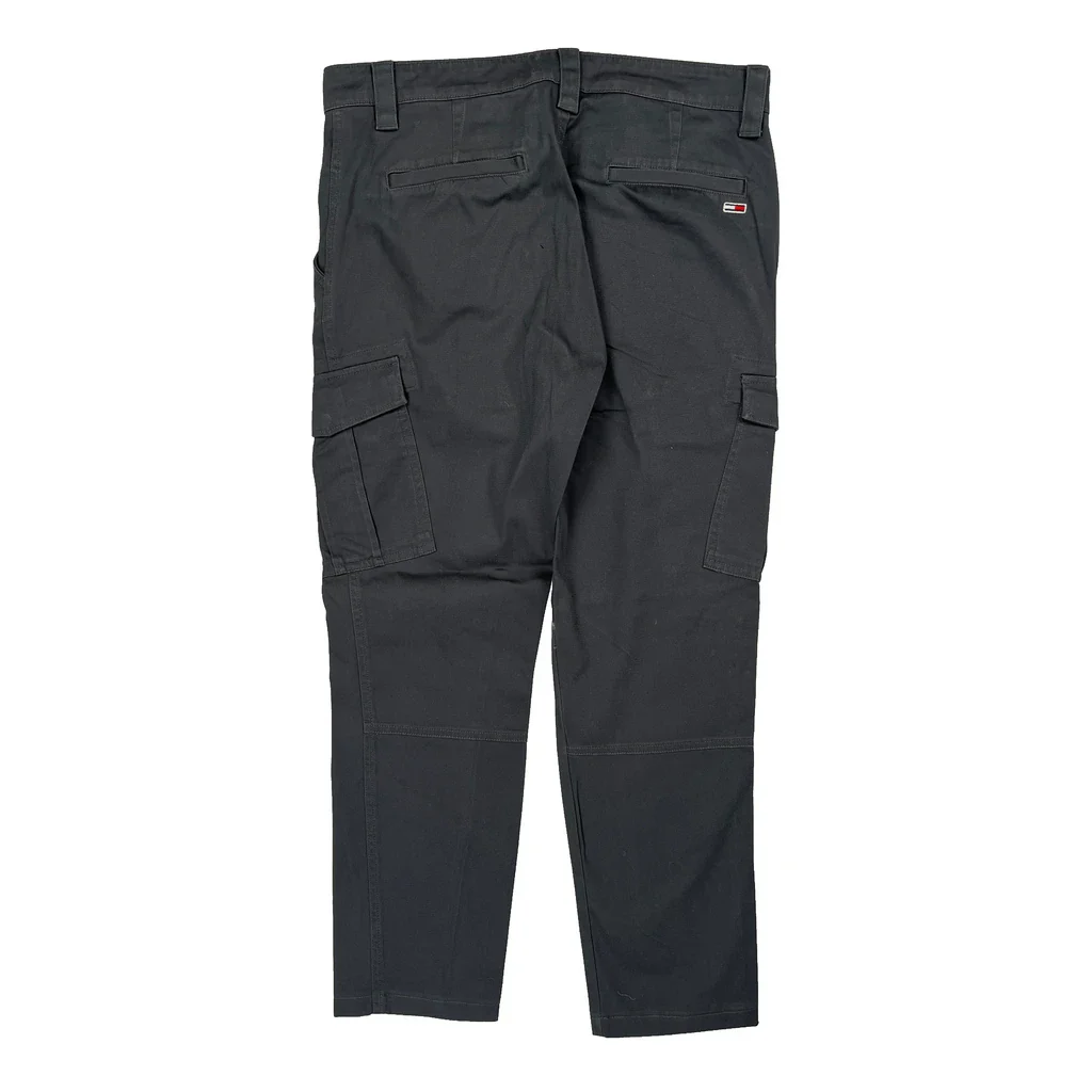 Tommy Jeans Cargo Trousers - 33W 28L Grey Cotton