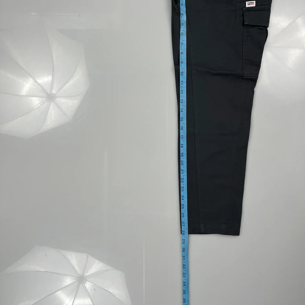 Tommy Jeans Cargo Trousers - 33W 28L Grey Cotton - Image 5