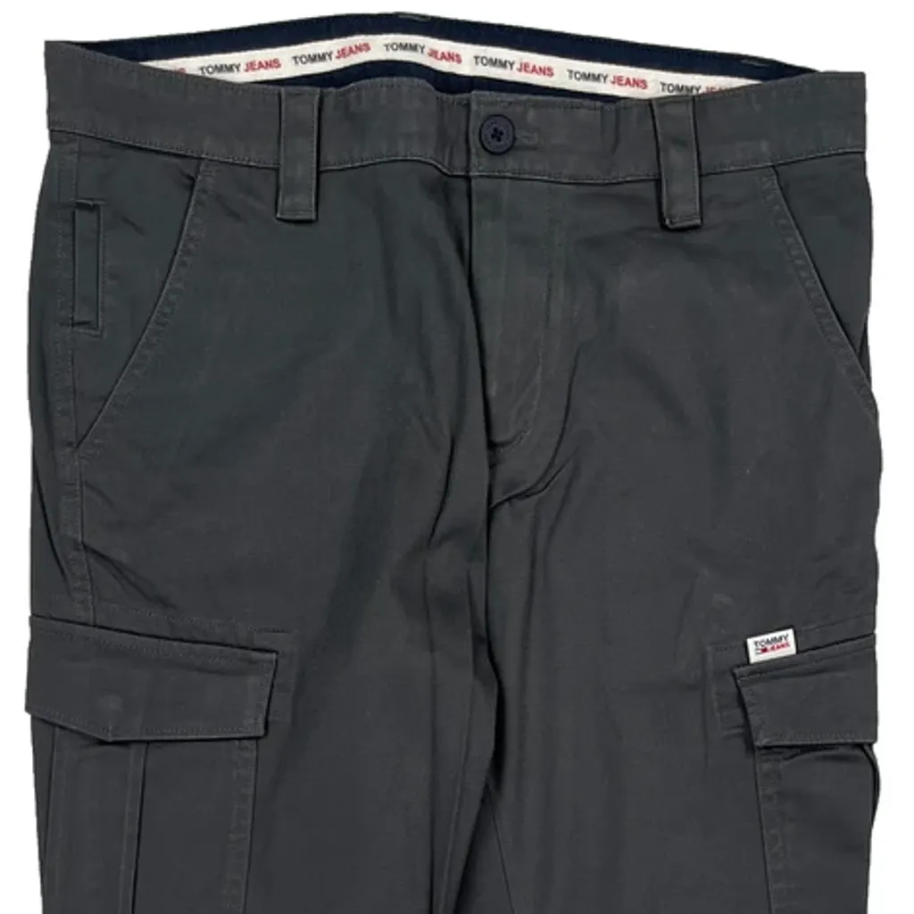 Tommy Jeans Cargo Trousers - 33W 28L Grey Cotton - Image 9