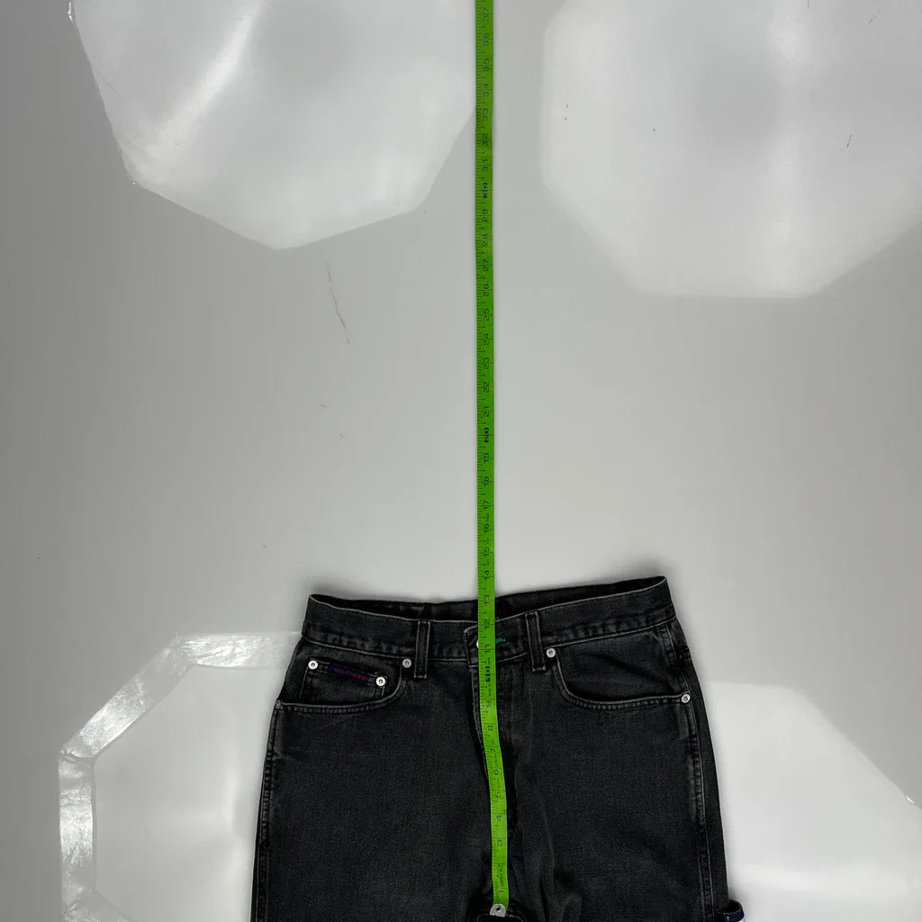 90s Tommy Jeans Carpenter Jeans - 31W 31L Black Cotton - Image 3
