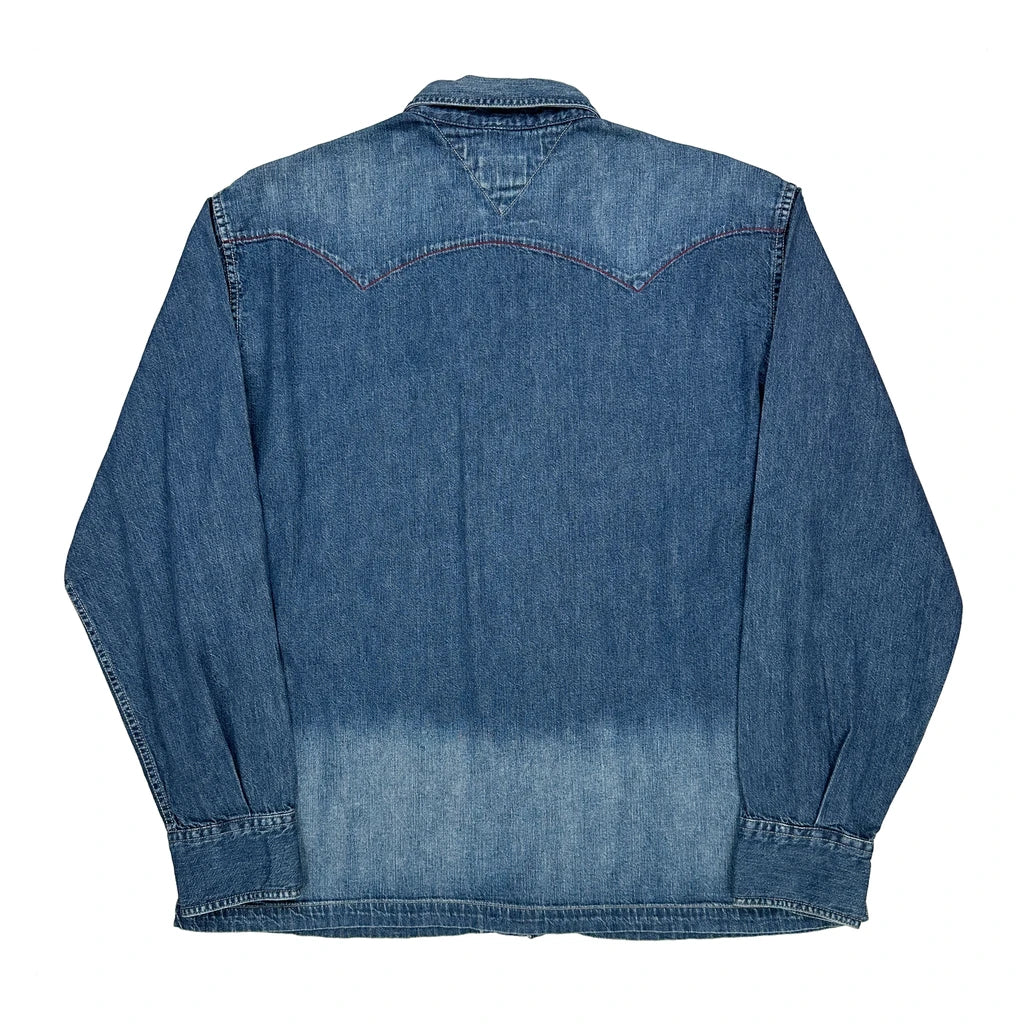 Tommy Jeans Denim Shirt - XL Blue Cotton - Image 2