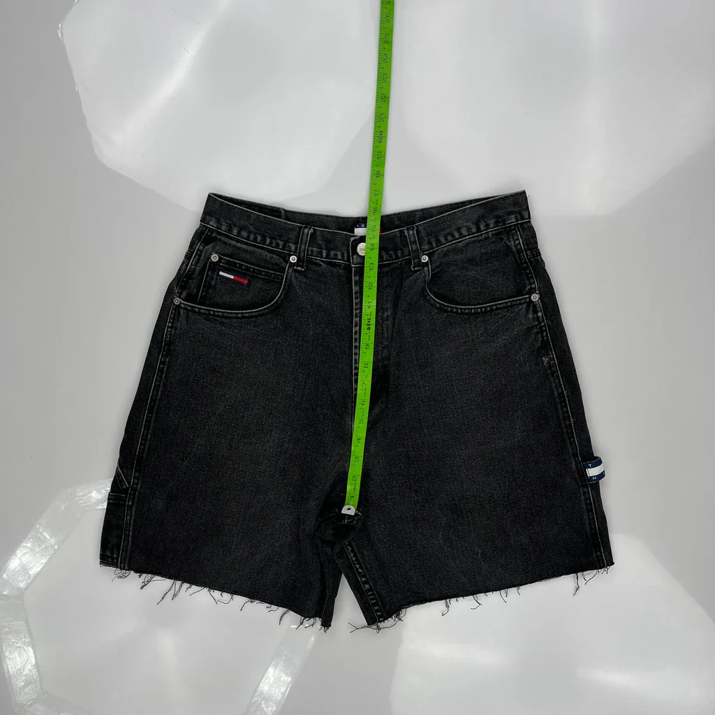 Tommy Jeans Denim Shorts - 33W 10L Black Denim - Image 4