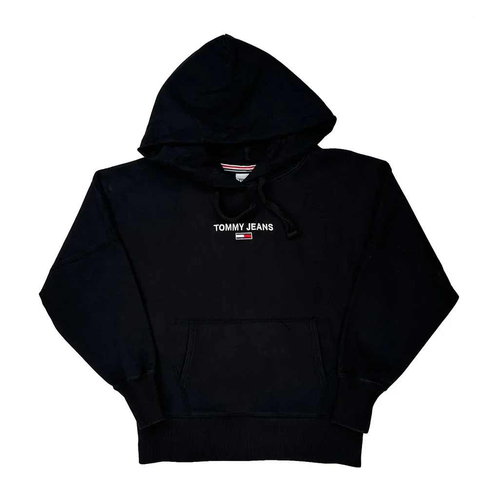 Tommy Jeans Hoodie - Small Black Cotton