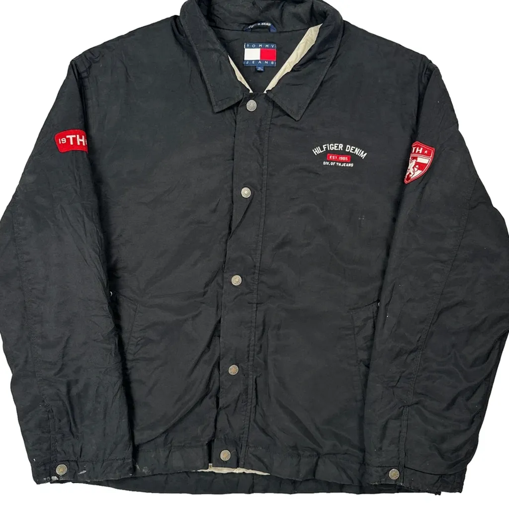 Tommy Jeans Spellout Jacket - XL Black Polyester - Image 5