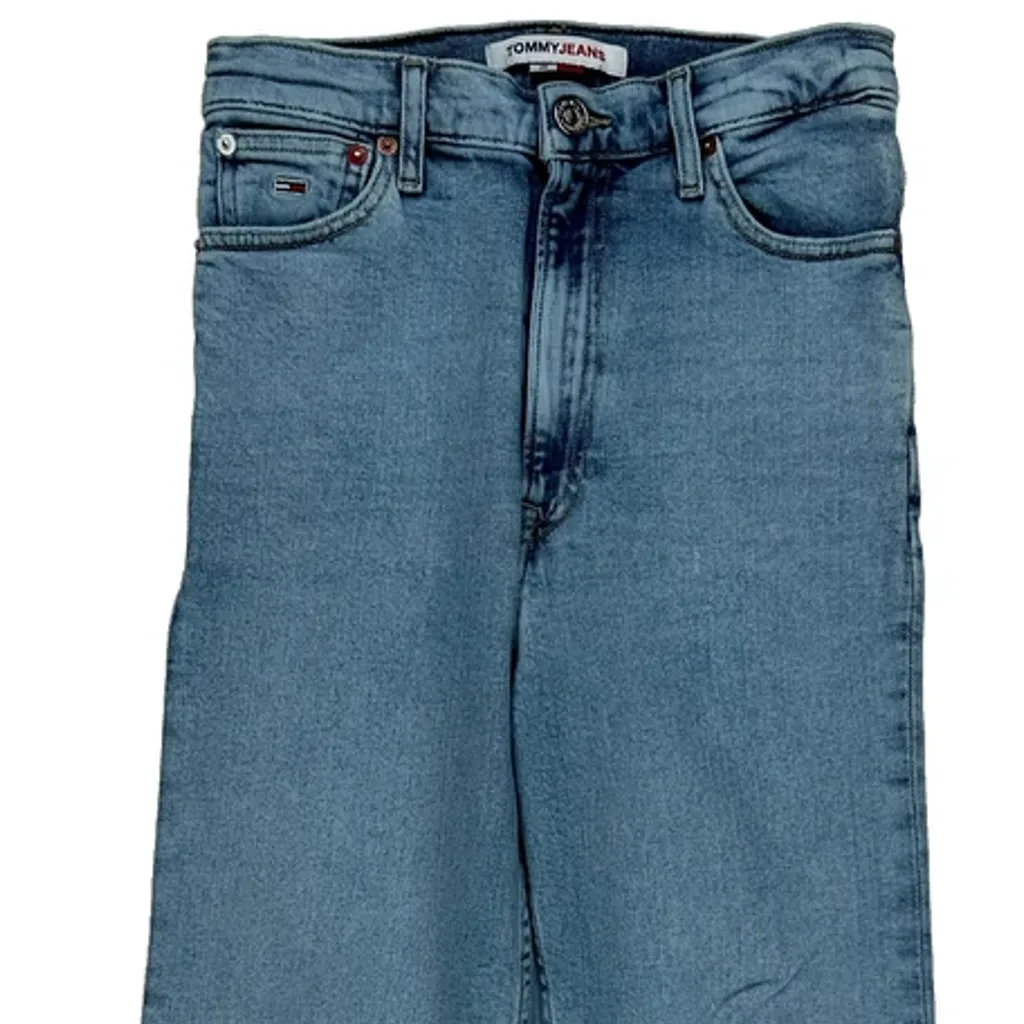 Tommy Jeans Flared Jeans - 24W UK 6 Light Wash Cotton - Image 11
