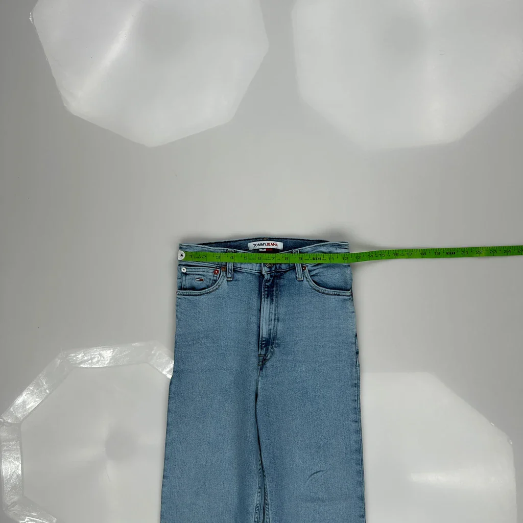 Tommy Jeans Flared Jeans - 24W UK 6 Light Wash Cotton - Image 3