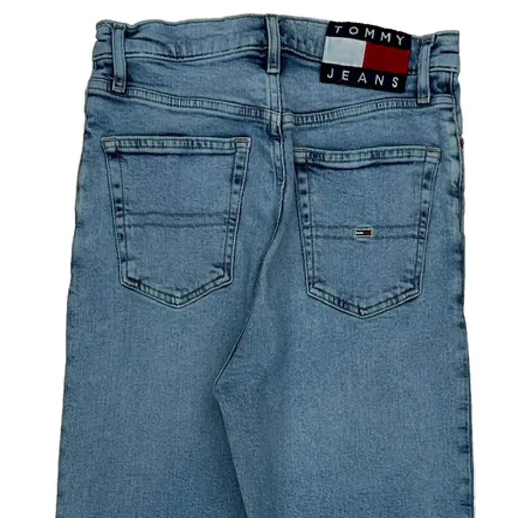 Tommy Jeans Flared Jeans - 24W UK 6 Light Wash Cotton - Image 9