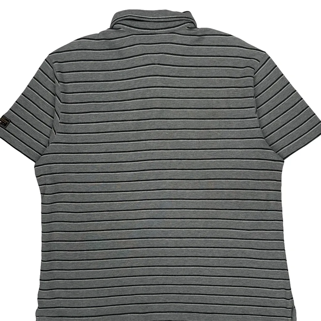 Tommy Jeans Striped Polo Shirt - Large Grey Cotton - Image 6