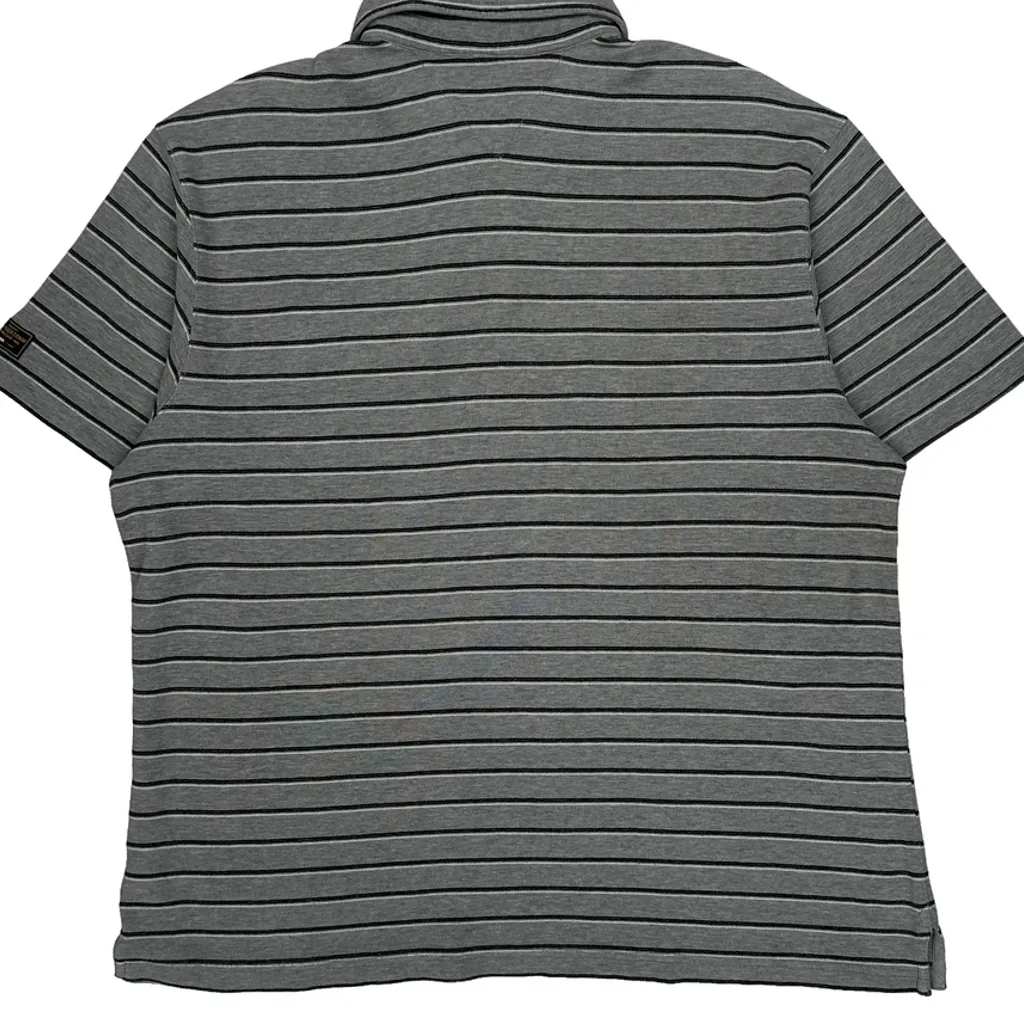 Tommy Jeans Striped Polo Shirt - Large Grey Cotton - Image 7