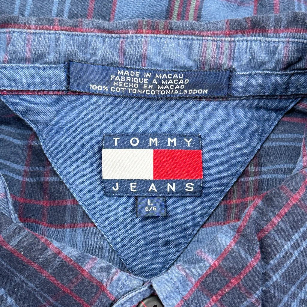 Tommy Jeans Checked Shirt - Large Blue Cotton - Image 3