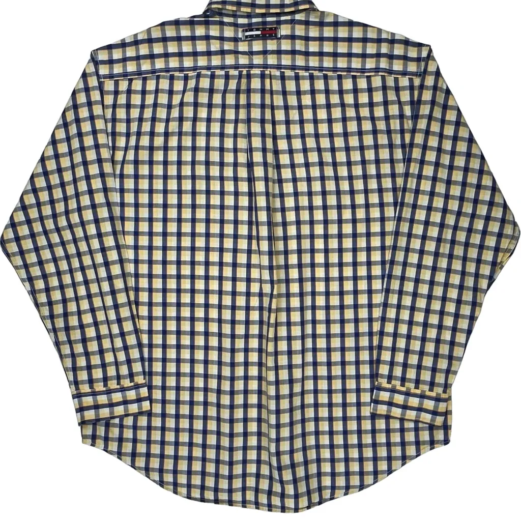 Tommy Jeans Checked Shirt - XL Blue Cotton - Image 7