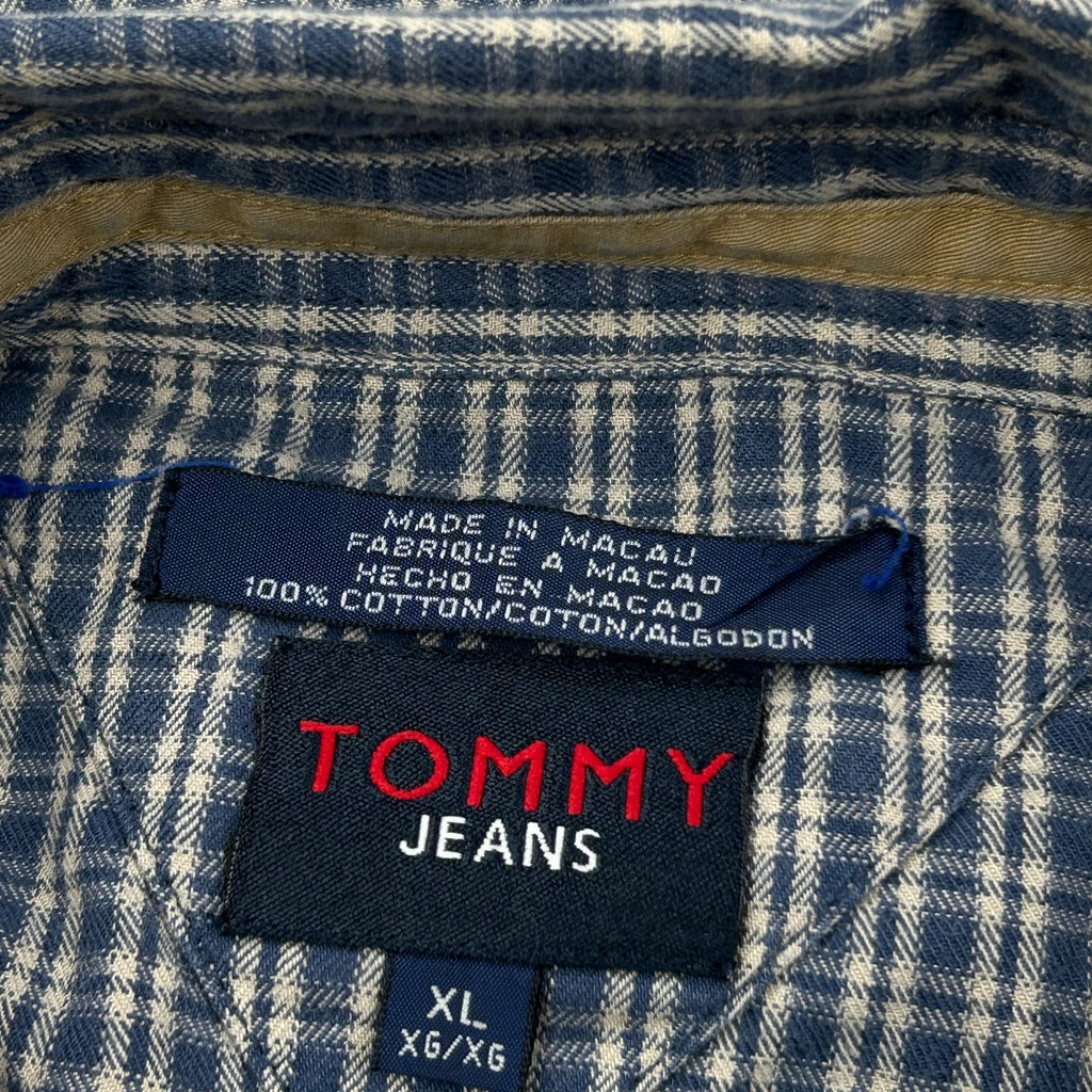 Tommy Jeans Checked Shirt - XL Blue Cotton - Image 3