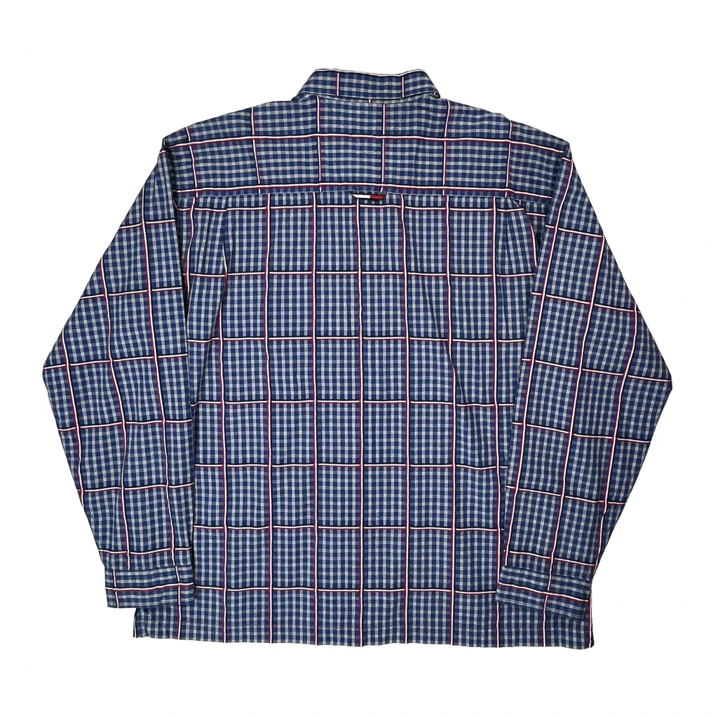 Tommy Jeans Checked Shirt - 2XL Blue Cotton - Image 2