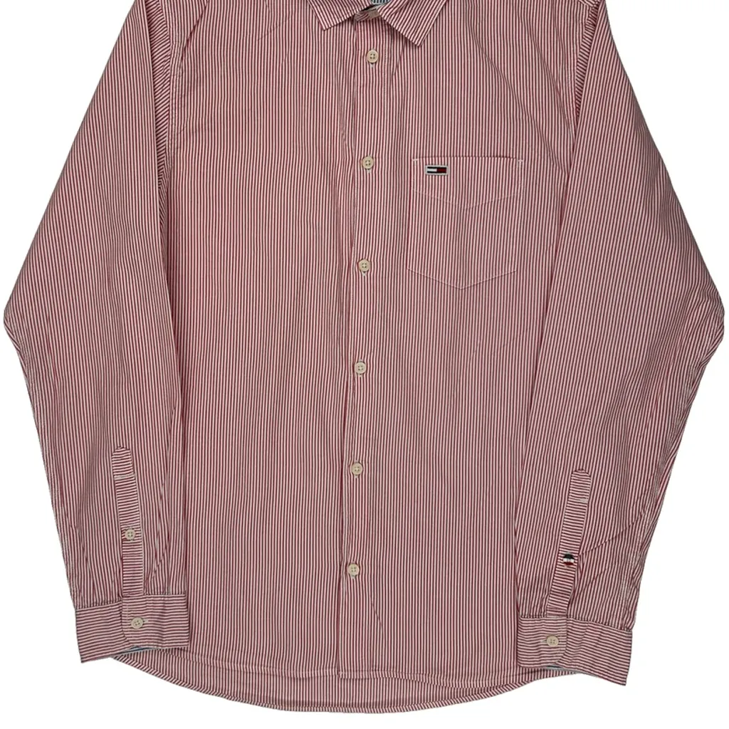 Tommy Jeans Striped Shirt - Small Red Cotton - Image 4