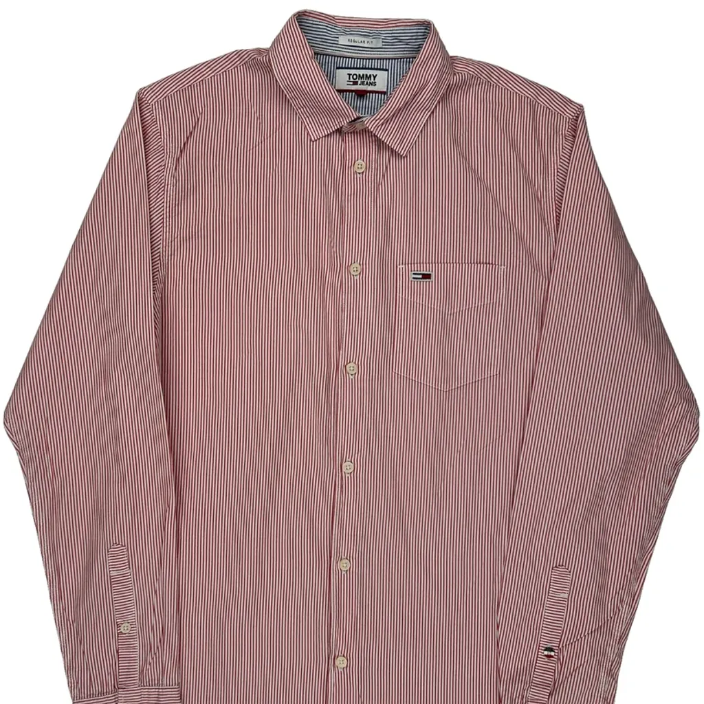 Tommy Jeans Striped Shirt - Small Red Cotton - Image 5