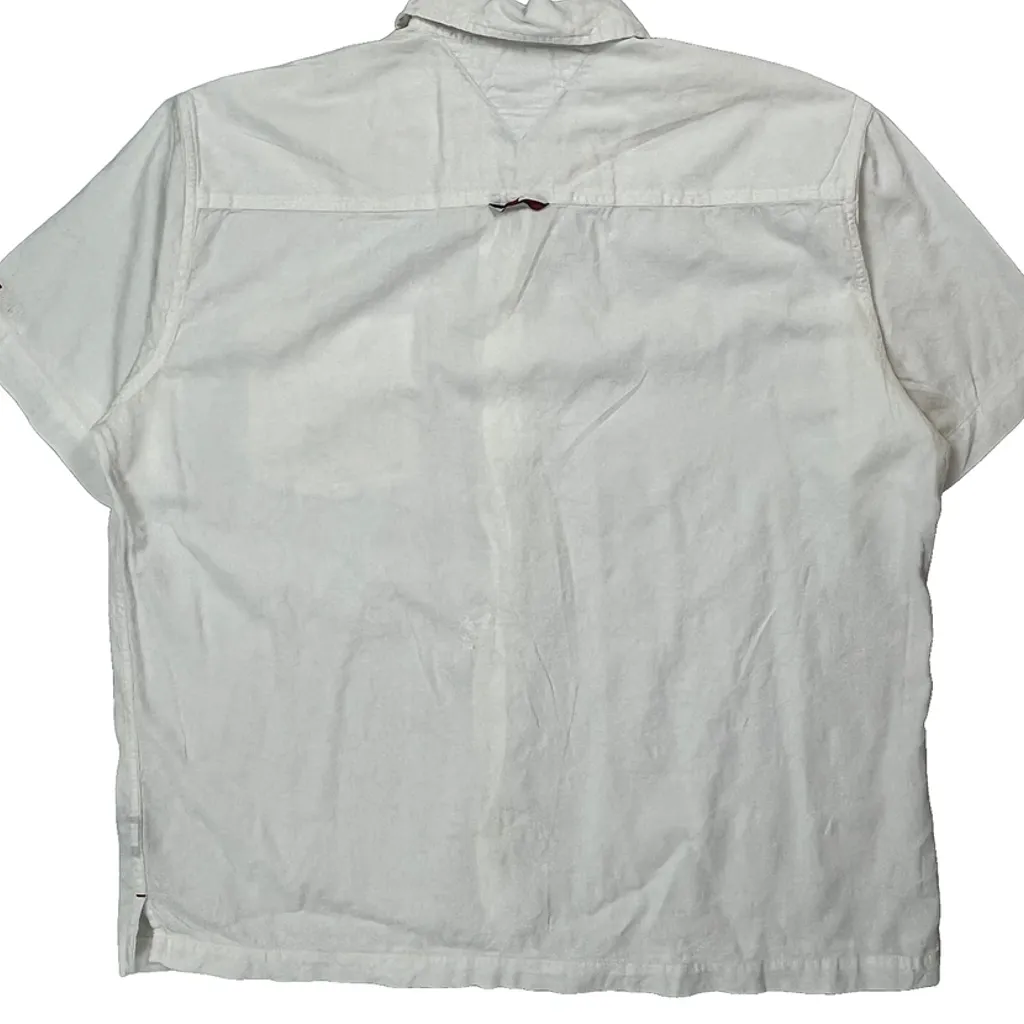 Tommy Jeans Short Sleeve Shirt - XL White Cotton - Image 6