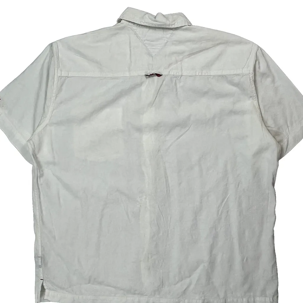 Tommy Jeans Short Sleeve Shirt - XL White Cotton - Image 7