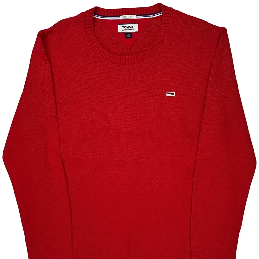 Tommy Jeans Sweater - XL Red Cotton - Image 4