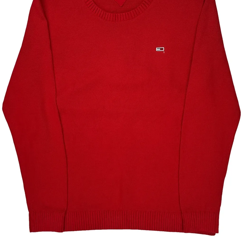 Tommy Jeans Sweater - XL Red Cotton - Image 5