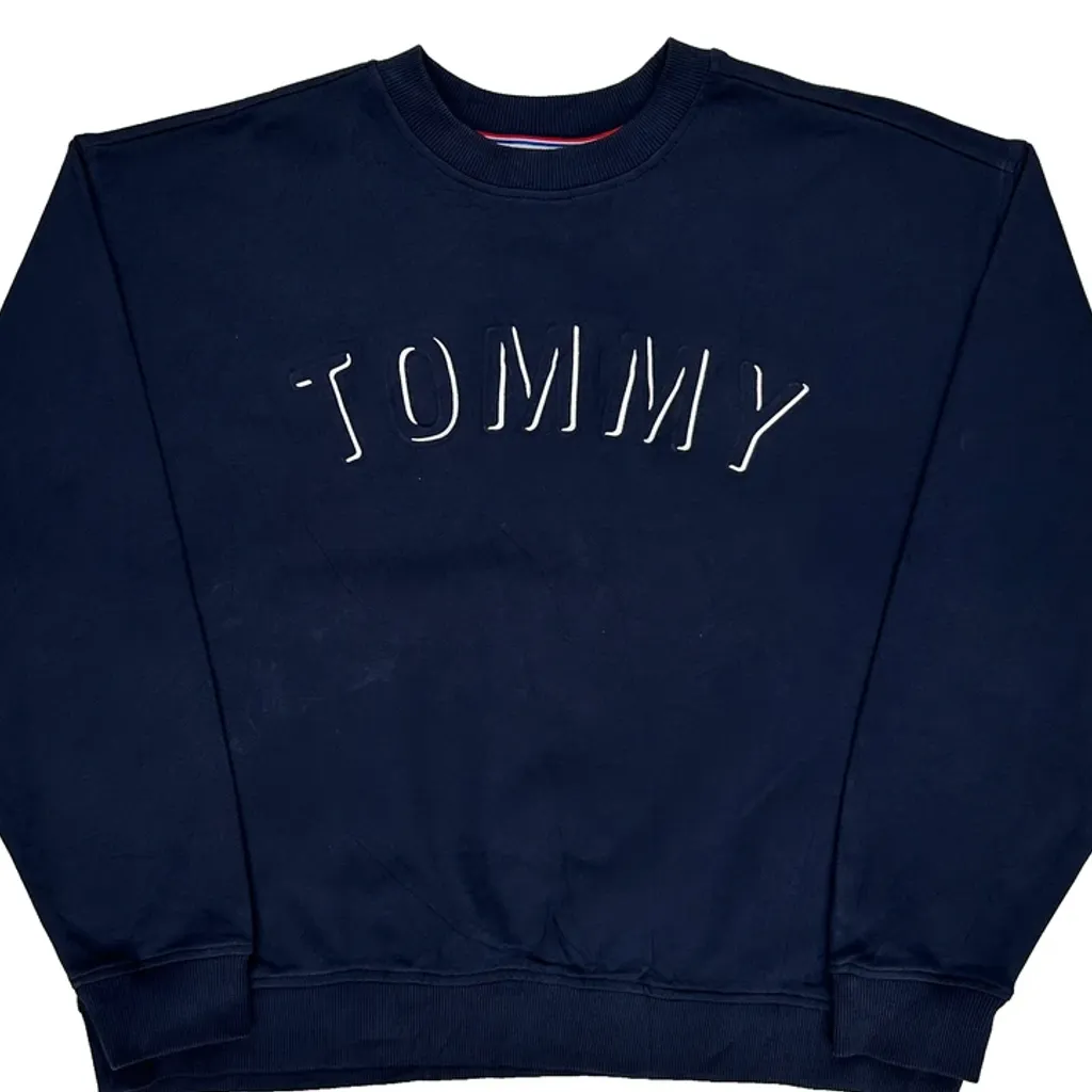 Tommy Jeans Spellout Sweatshirt - Medium Navy Cotton - Image 4