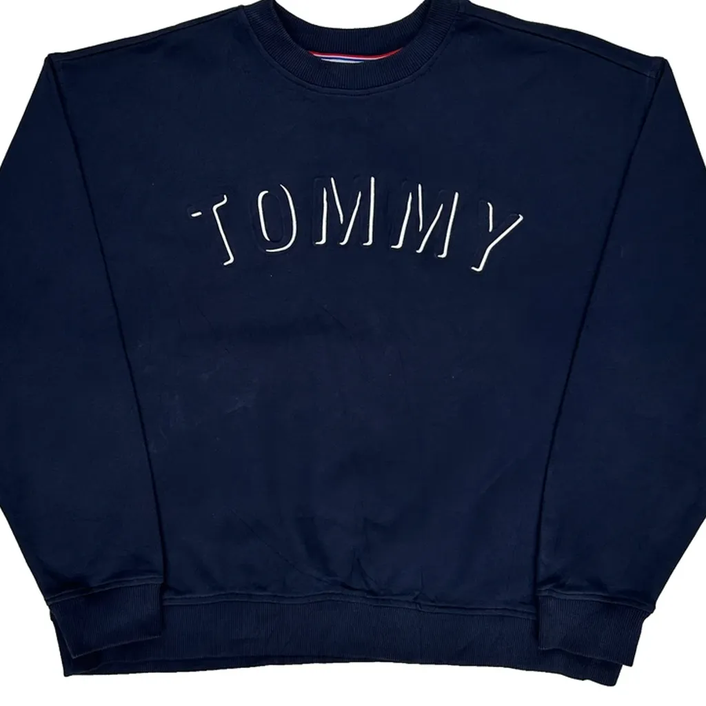 Tommy Jeans Spellout Sweatshirt - Medium Navy Cotton - Image 5
