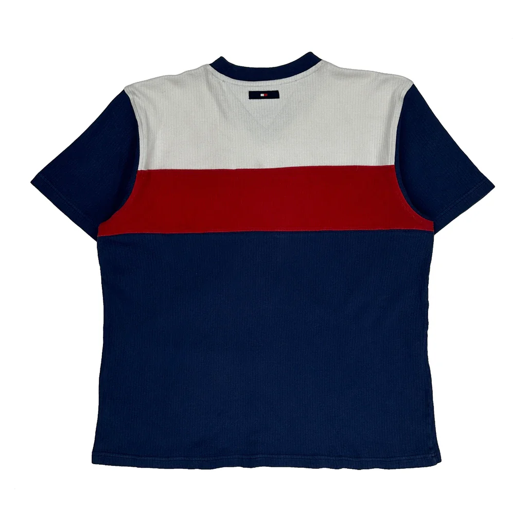 Tommy Jeans Striped T-Shirt - Large Blue Cotton - Image 2