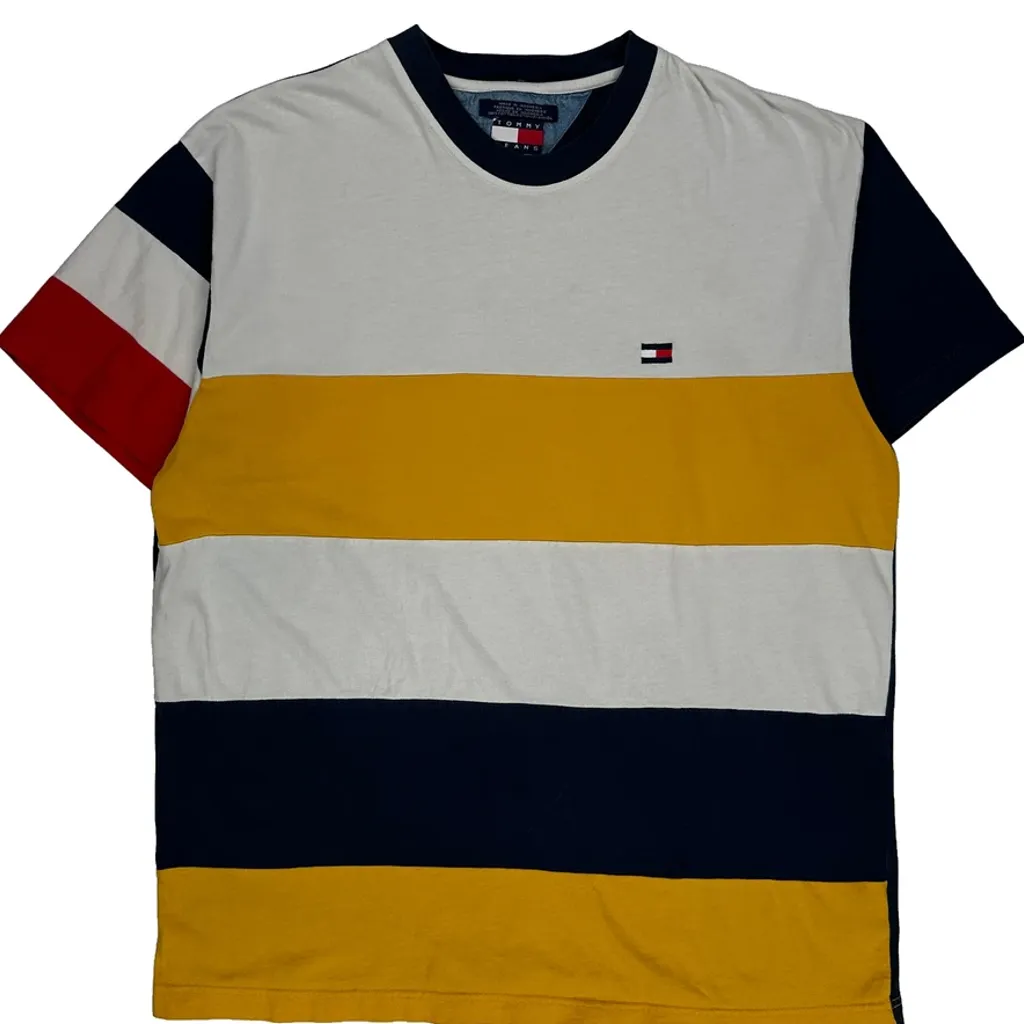 Tommy Jeans Striped T-Shirt - Large Multicoloured Cotton - Image 5