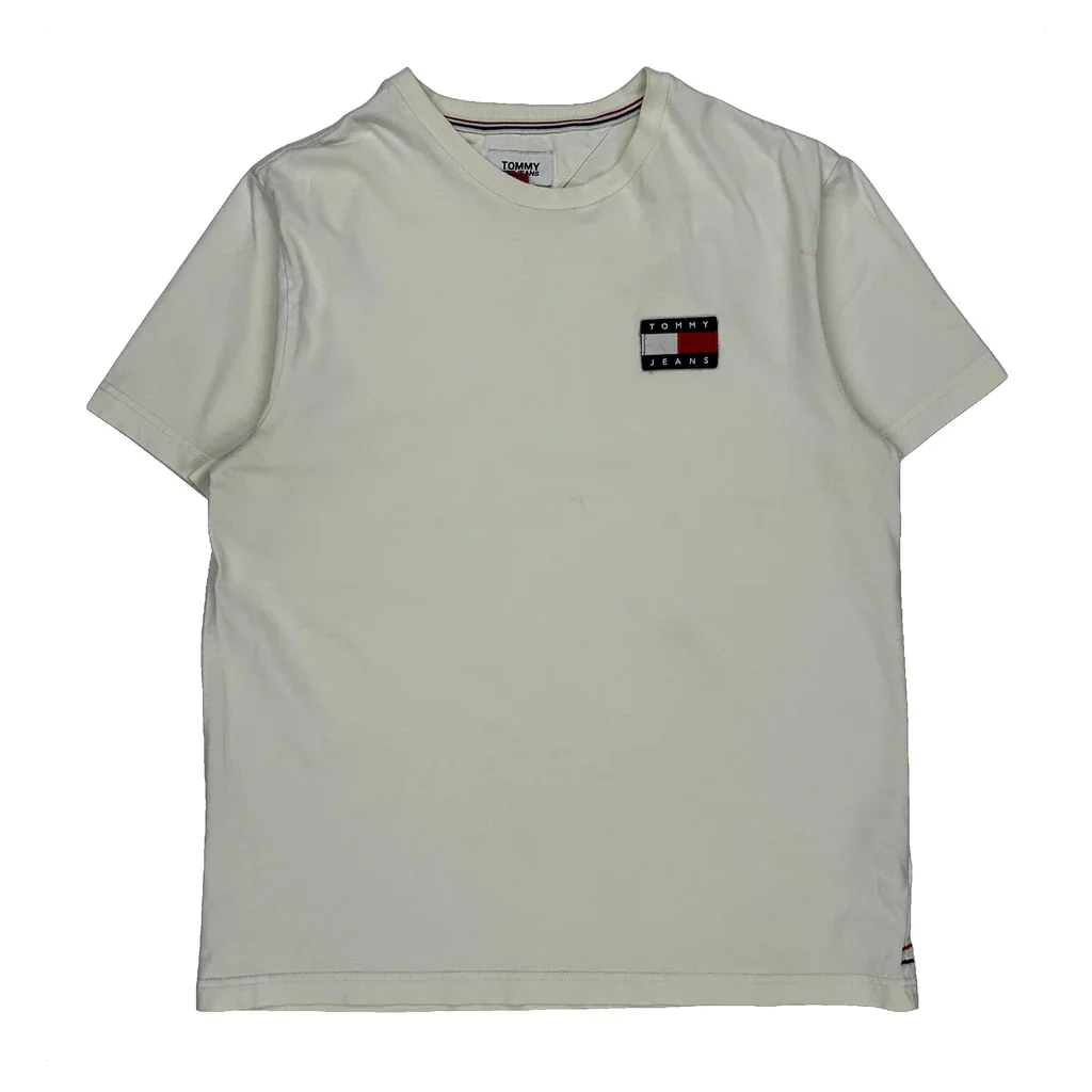Tommy Jeans T-Shirt - Medium White Cotton