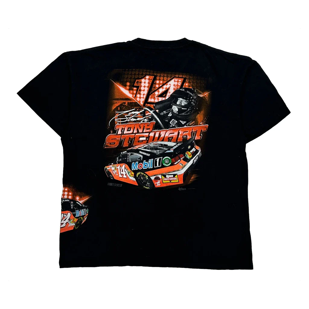 Tony Stewart Chase Authentics Nascar T-Shirt - Large Black Cotton - Image 2
