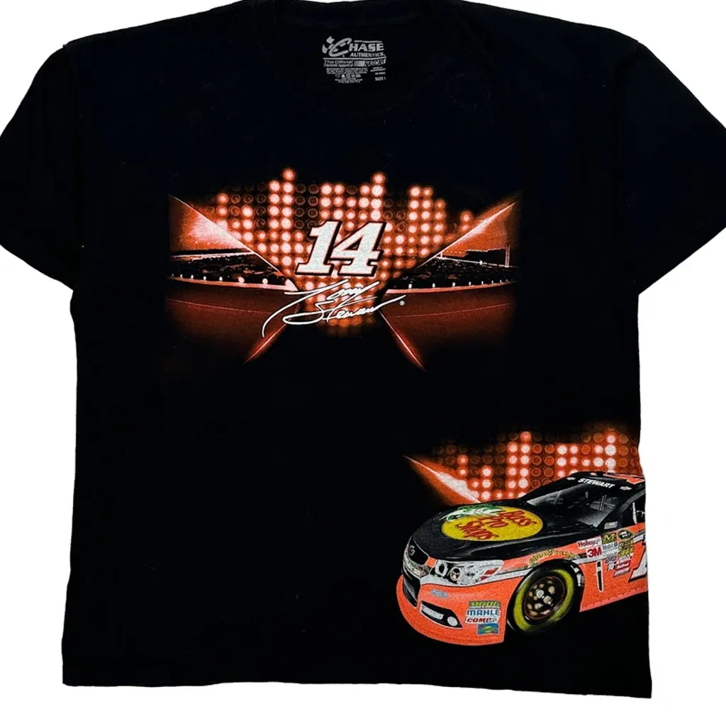 Tony Stewart Chase Authentics Nascar T-Shirt - Large Black Cotton - Image 4