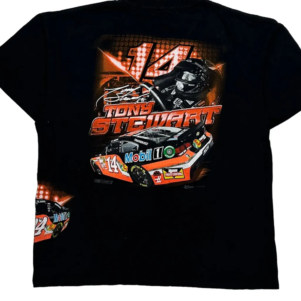 Tony Stewart Chase Authentics Nascar T-Shirt - Large Black Cotton - Image 6