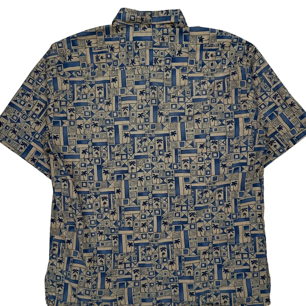 Tori Richards Hawaiian Shirt - Large Blue Cotton - Image 7