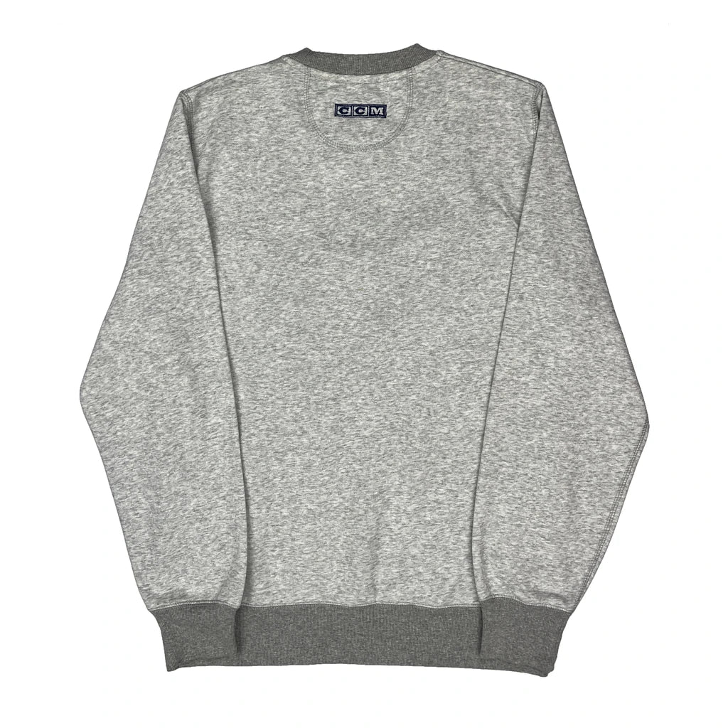 Toronto Maple Leafs Ccm Sweatshirt - Medium Grey Cotton - Image 2