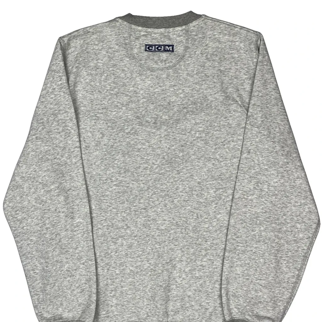 Toronto Maple Leafs Ccm Sweatshirt - Medium Grey Cotton - Image 6