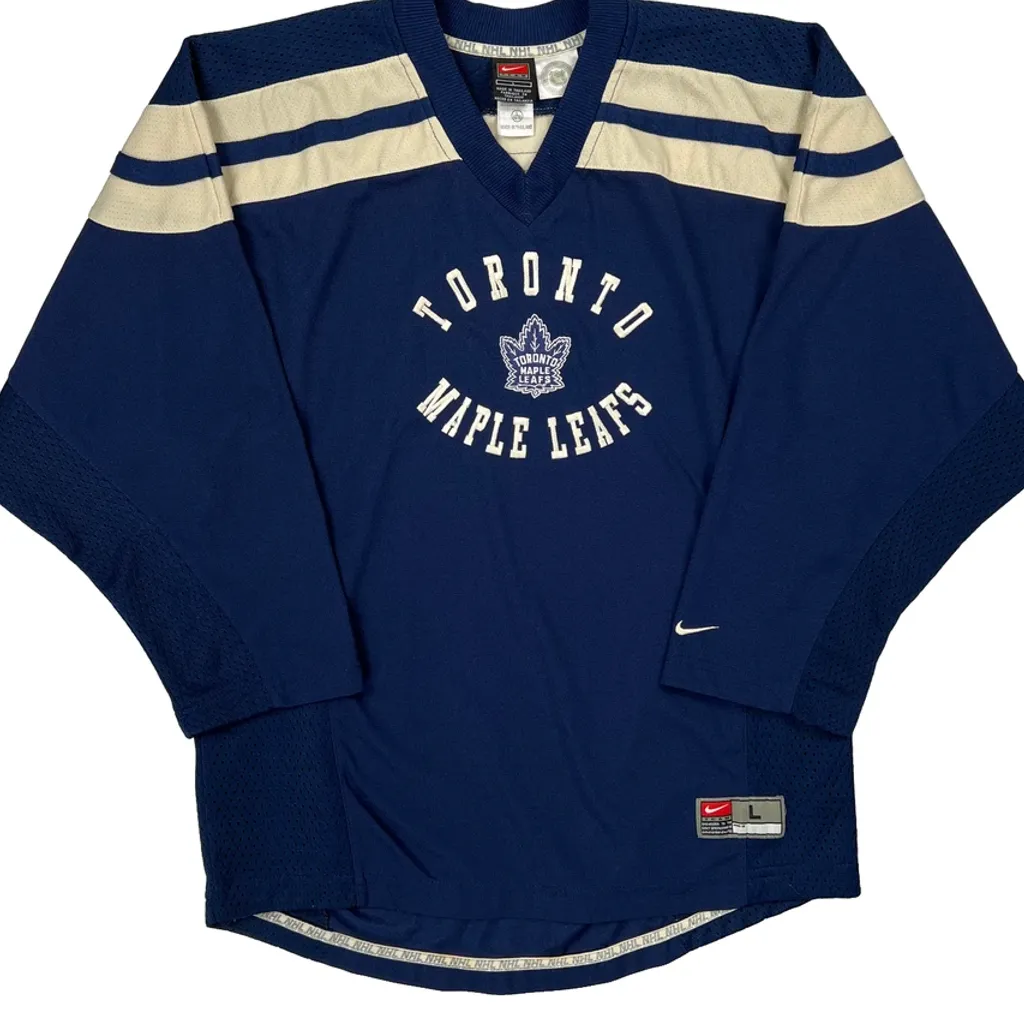 Toronto Maple Leafs Nike Nhl Jersey - Large Blue Polyester - Image 4