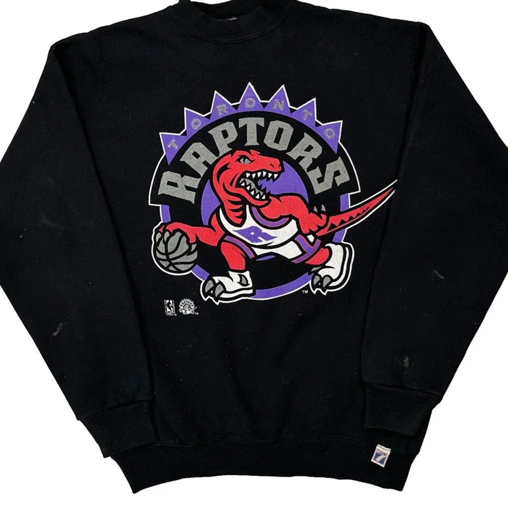 Toronto Raptors Logo 7 Nba Sweatshirt - Large Black Cotton - Image 4