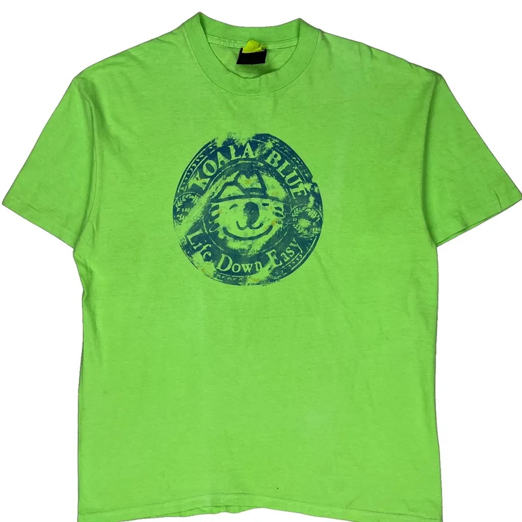 Touch Of Gold Single Stitch T-Shirt - XL Green Cotton - Image 4