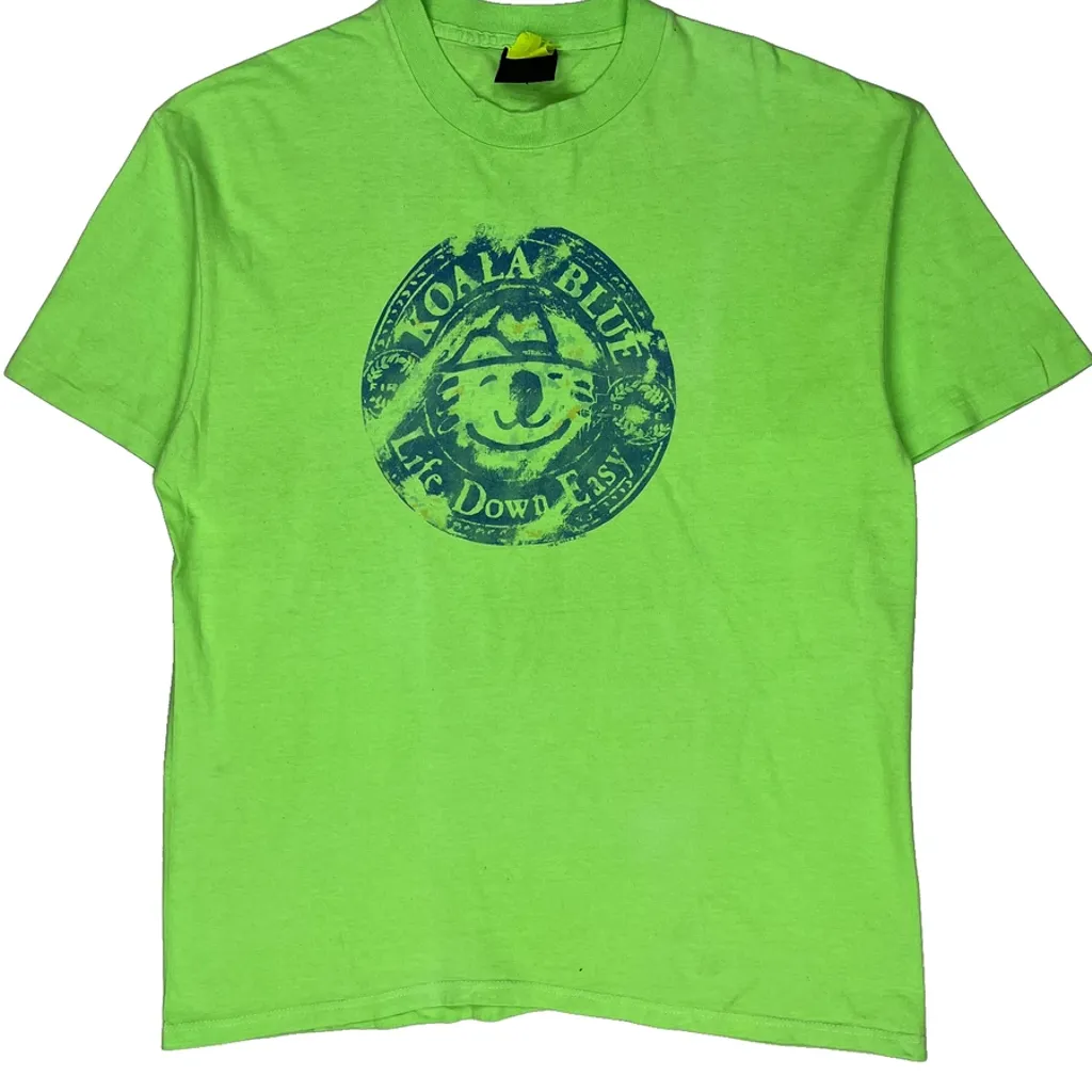 Touch Of Gold Single Stitch T-Shirt - XL Green Cotton - Image 5