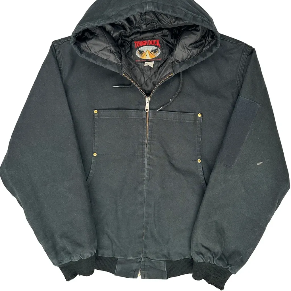 Tough Duck Jacket - Medium Black Cotton - Image 4
