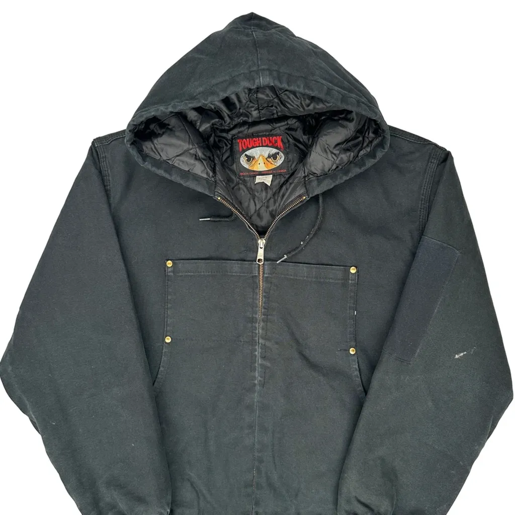 Tough Duck Jacket - Medium Black Cotton - Image 5