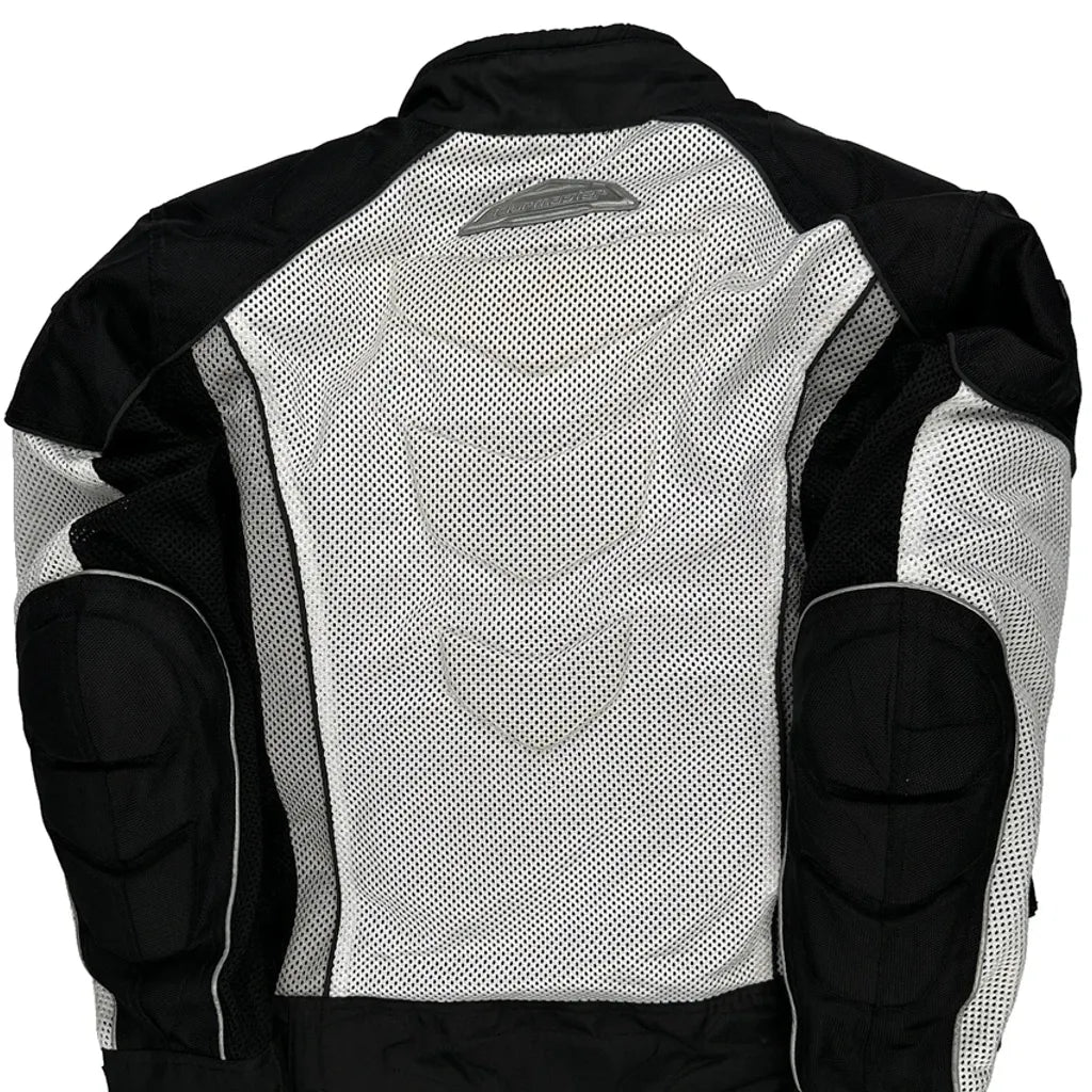 Tour Master Motorcycle Jacket - Medium Black & White Polyester - Image 6